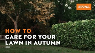 Lawn mowing in Autumn  STIHL Tutorial [upl. by Stolzer643]