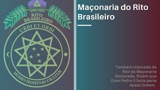 MAÇONARIA DO RITO BRASILEIRO  RITO DA MAÇONARIA RENOVADA [upl. by Nikki]