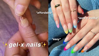 STEP BY STEP HOW I GET MY GELX NAILS TO LAST 5 WEEKS [upl. by Nilauqcaj]