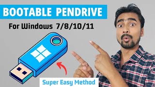 How To Make Bootable USB Pendrive for Windows 781011  Create Bootable USB Flash Drive [upl. by Manlove225]