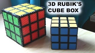 3D Perler Bead Rubiks Cube Box [upl. by Aivatnwahs375]