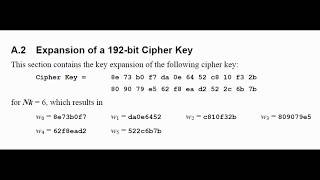 AES Algorithm  Part 1  Key Expansion [upl. by Isteb900]