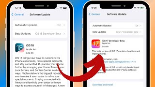 How To Downgrade iOS 18 to 17 Without Data Loss New Method [upl. by Sundberg77]