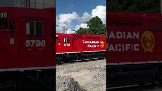 Recent Abandoned Railroad Crossing amp Canadian Pacific Railway Locomotives [upl. by Alithea]