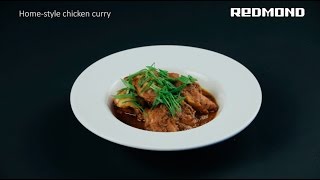 Homestyle chicken curry in the Multi cooker REDMOND RMCM90E [upl. by Suzi33]