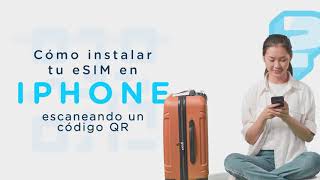 📲 Cómo Instalar tu eSIM en iPhone Escaneando un Código QR [upl. by Ajssatsan]