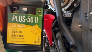 18 John Deere 2038r Oil Change [upl. by Hilde]