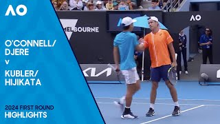 DjereOConnell v HijikataKubler Highlights  Australian Open 2024 First Round [upl. by Nasah]