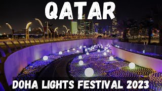 The Doha Lightshow Festival 2023 A Blend of Technology and Tradition  Doha Qatar [upl. by Jaquiss]