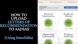 How to Upload Letters of Recommendation to AADSAS [upl. by Avitzur]