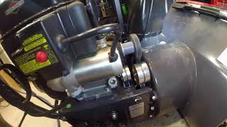 Briggs and Stratton 1024MD Snowblower belt adjustment [upl. by Bascio]