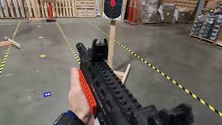 BYRNA TCR LAUNCHER Non lethal self defense training and accuracy Go less lethal home defense rifle [upl. by Aihcsrop]