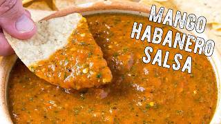 MangoHabanero Salsa Recipe Seriously Awesome Salsa [upl. by Nisay]