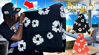 DENIM TEARS THE COTTON WREATH HOODIE UNBOXREVIEW 🔥🤯 [upl. by Ylrebmi]