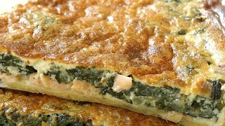 Recette  Tarte saumonépinards frais [upl. by Alyakcm479]