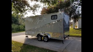 Cargo Trailer Conversion Toy Hauler  The Finished Project  Tiny House [upl. by Ecenahs]