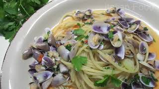 How to cook Clams Spaghetti with Clams Telline  Arselle [upl. by Ruby]