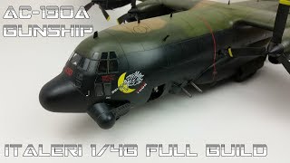 FULL VIDEO BUILD Italeri 148 C130 Hercules Gunship [upl. by Animsaj854]