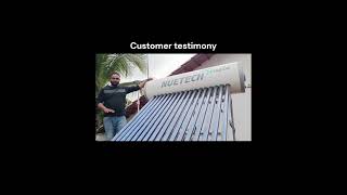 Mr Sudeep from the Malnad region reviews our New innovative Nuetech Digital Solar Water Heater [upl. by Leirea898]