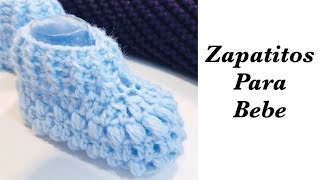 Como tejer a croche o gancho zapatitos  botitas botinha para bebé  niños  niñas 174 [upl. by Drobman]