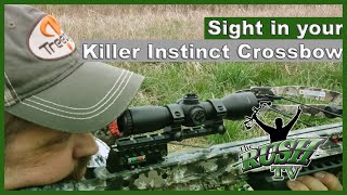 How to sight in your Killer Instinct crossbow for Kentucky Turkey Hunting [upl. by Parrisch33]