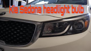 20152018 Kia Sedona headlight bulb replacement [upl. by Anitsyrhk]