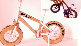 How to make a Miniature BICYCLE from Cardboard and papers Small Bicycle [upl. by Asilec425]