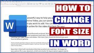 How to Change FONT size in WORD  Microsoft Word Tutorials [upl. by Quenby]