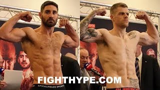 FRANK BUGLIONI VS CALLUM JOHNSON WEIGHIN AND FINAL FACE OFF STAREDOWN BEFORE BRITISH DUSTUP [upl. by Cherri36]