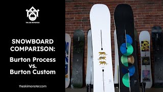 Snowboard Comparison Burton Process vs Burton Custom [upl. by Coffeng]