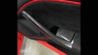 Ferrari F12 Interior Carbon Fiber Door Handles Install Instructions [upl. by Nivre]