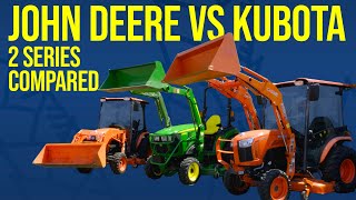 DID JOHN DEERE LOSE AGAIN JOHN DEERE 2038R VS KUBOTA LX2610 TRACTORS [upl. by Duwad204]