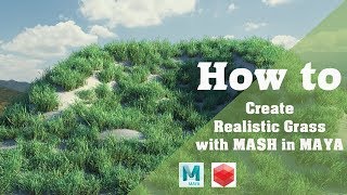 How To Create Realistic Grass With MASH in Maya [upl. by Layap531]