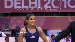 Geeta Phogat gets gold wins Womens 55 kg freestyle wrestling bout [upl. by Cl]