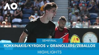 KokkinakisKyrgios v GranollersZeballos Highlights SF  Australian Open 2022 [upl. by Engeddi807]