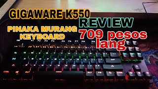 Gigaware K550 87Key Mechanical Keyboard  budget keyboard  RGB KEYBOARD  REVIEW  SULIT NGABA [upl. by Ella]