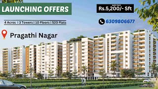 Launching Offers  2amp3 BHK Flats  Gated Community  Pragathi Nagar  Kukatpally  Hyderabad [upl. by Trebma688]