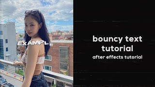 bounce text animation  After Effects Tutorial [upl. by Yadsendew440]