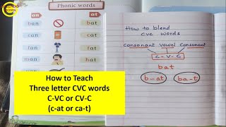 How to Read CVC Three letter words easily  CVC family words [upl. by Tierell]