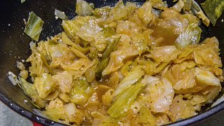 Southern Smothered Cabbage  Southern Fried Cabbage recipe  How to make Smothered Cabbage [upl. by Bayer]