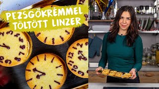 Pezsgőkrémes LINZER szilveszterre🍾🥂🎊 [upl. by Ainorev428]