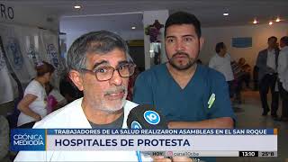 Continúan las protestas en hospitales públicos de la ciudad [upl. by Lam]