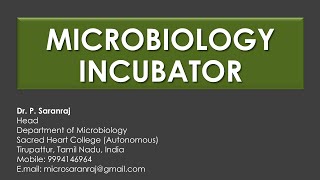 Microbiology Incubator [upl. by Rednasela]