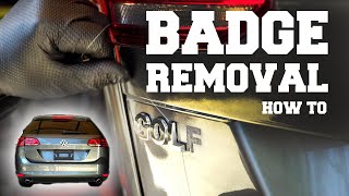 How to Remove the Rear Badges and Emblems from a VW Golf or GTI [upl. by Xylon759]