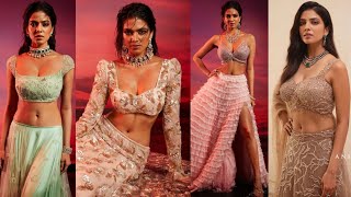 Most Beautiful Actress Malavika Mohanan Hot Traditional Lehengas Photoshoot Video Part 4 [upl. by Annerb]