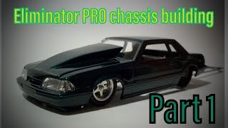 Eliminator PRO  124 scale drag slot car chassis building part 1 [upl. by Wilburt120]