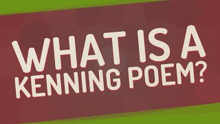 What is a Kenning poem [upl. by Nalid]