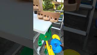 Wooden Squiggly Course Relaxing Tunnel Marble Run ASMRhaba marblerun [upl. by Krishnah267]