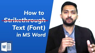 How to Strikethrough Cross Over Text paragraph sentence in Microsoft Word [upl. by Mott]