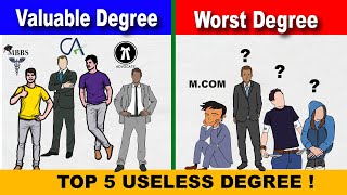 Top 5 Most Worst College Degrees  Most Useless College Degree in India [upl. by Assiral]